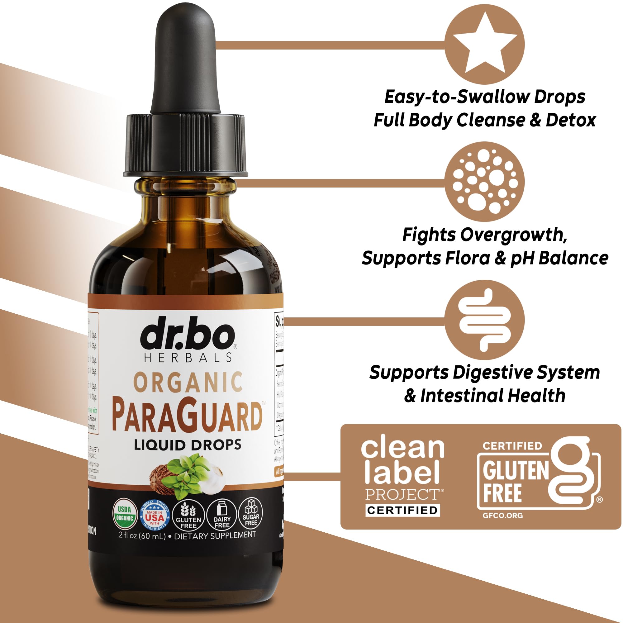 ParaGuard DR. BO huile d'origan: gouttes pour routine intestinale naturelle