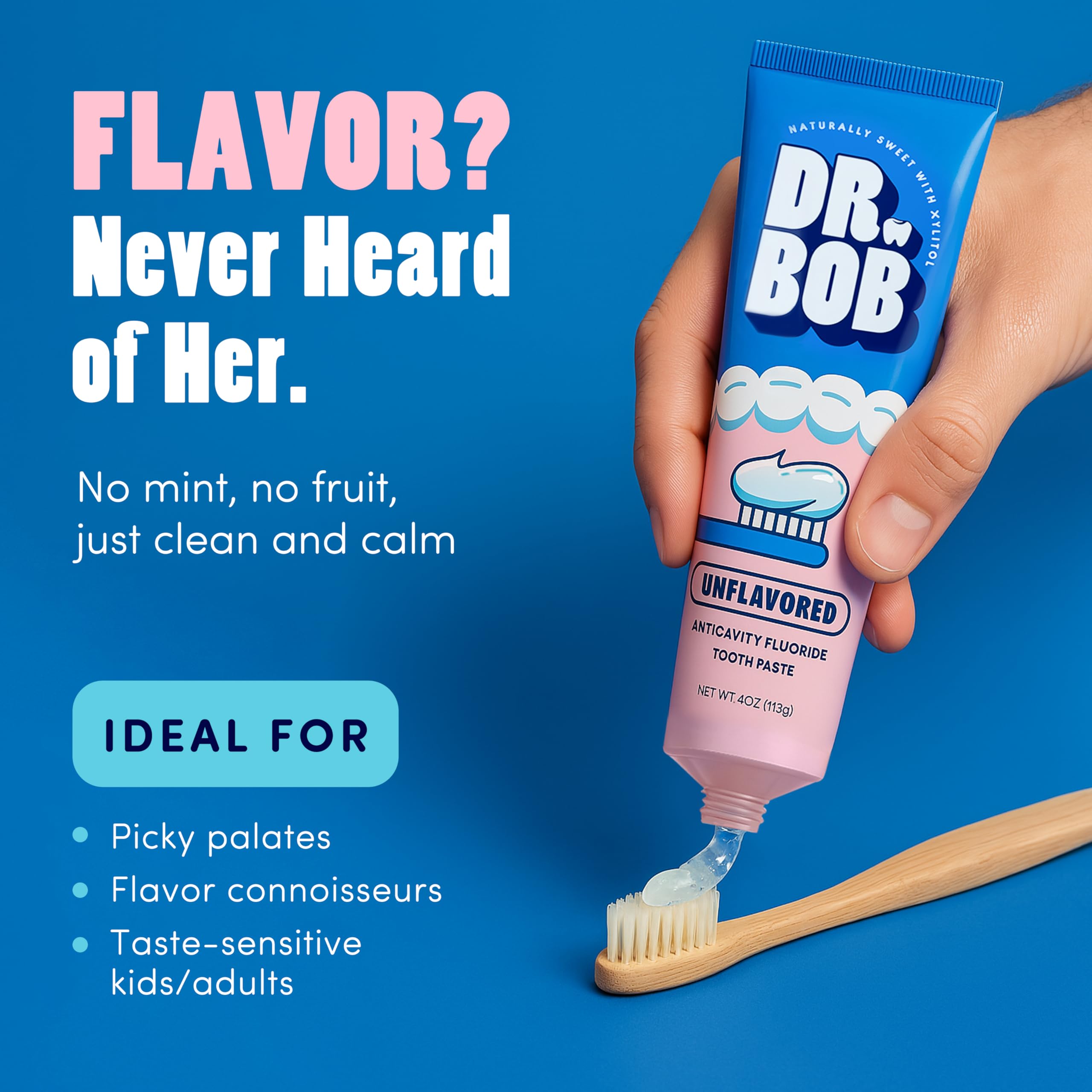 Dr. Bob dentifrice enfant sans SLS soin sans chimie agressive.