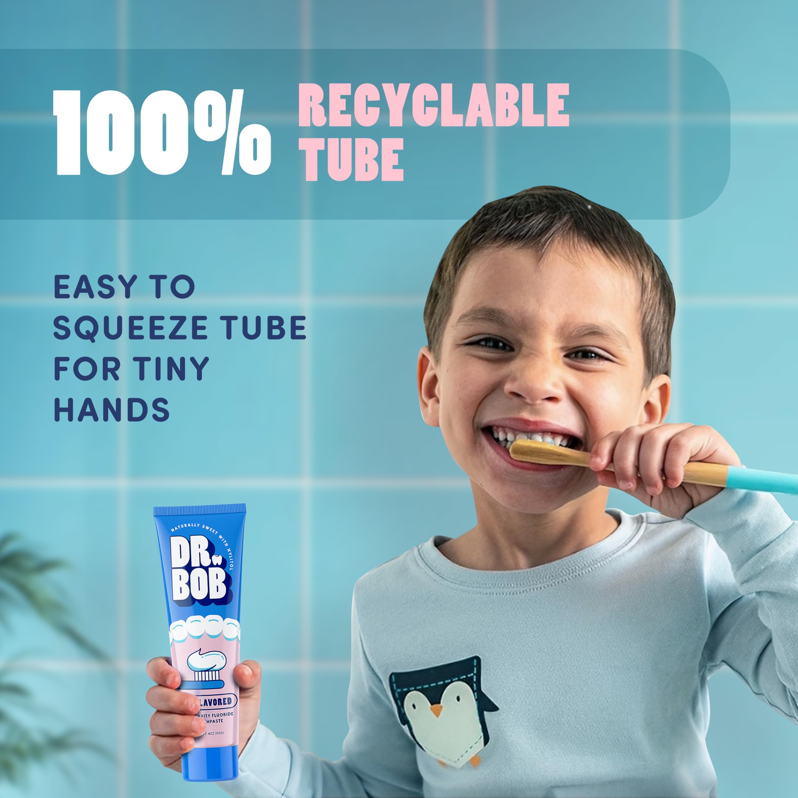 Tube de 118 ml Dr. Bob pratique pour toute la famille.