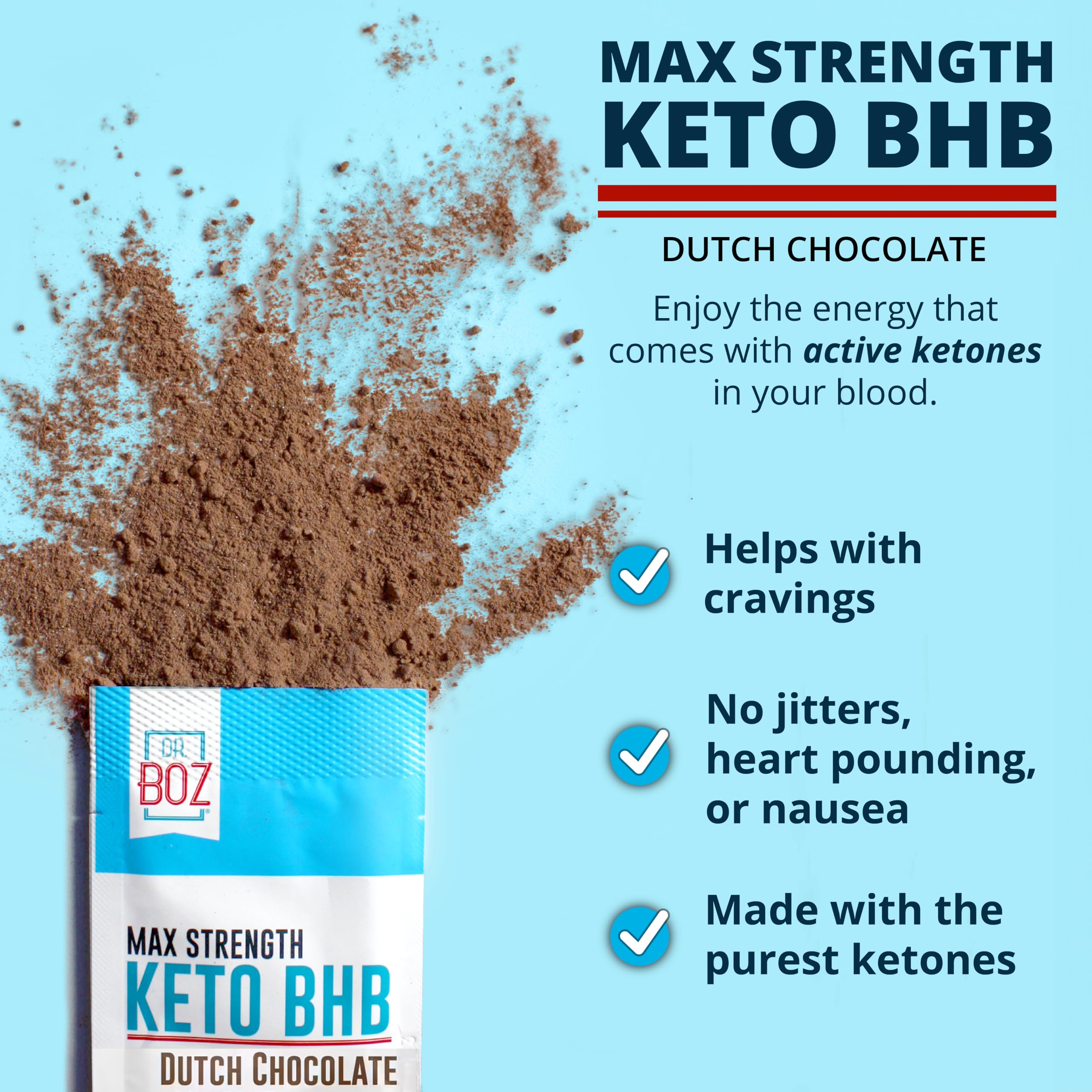 Dr. Boz Keto BHB Poudre – Preparation eau, verre pret pour consommation