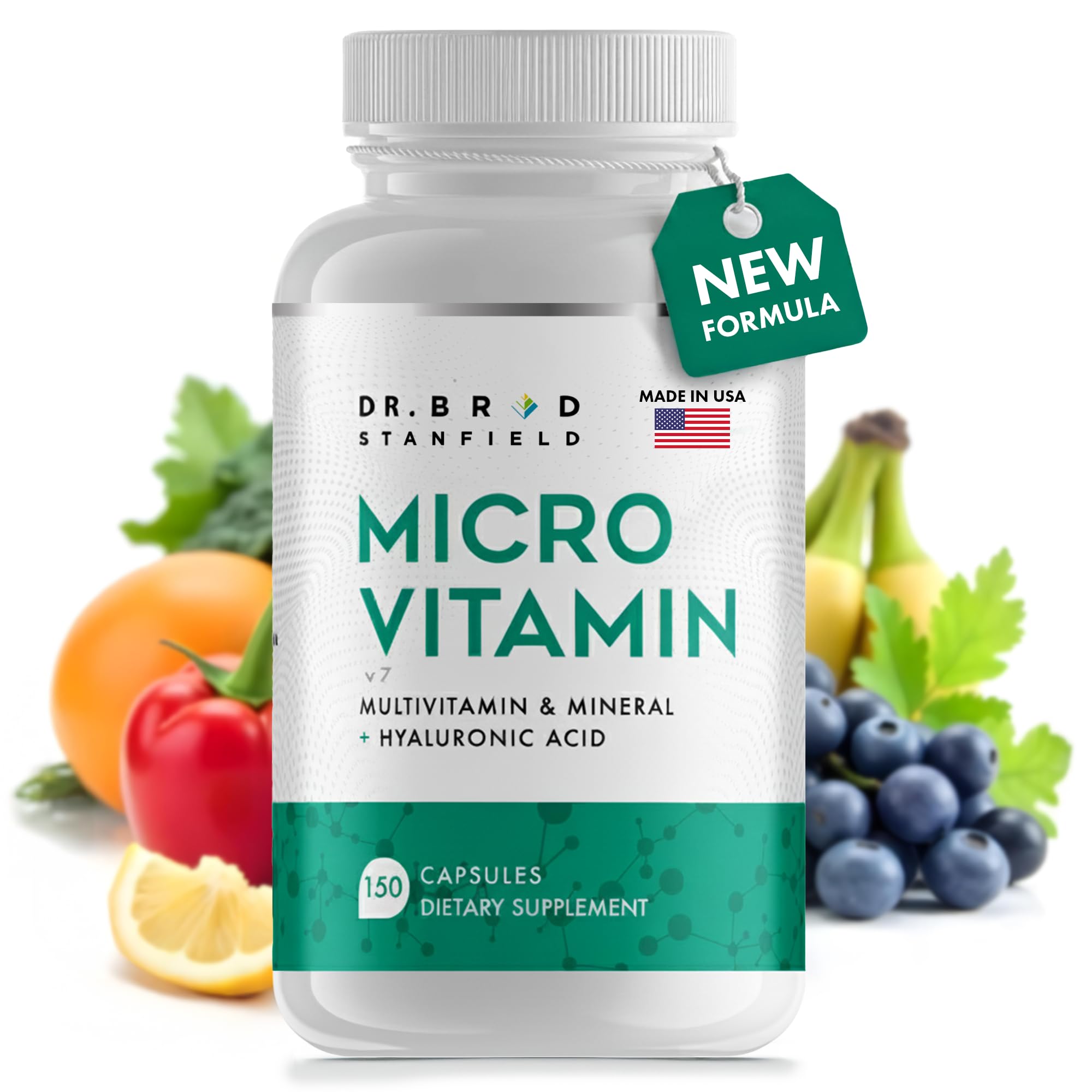 Dr Brad Stanfield Multivitamine quotidien, flacon, soutien potentiel énergie et concentration