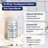 DR.BRIAN ROETTGER tablettes-dentifrice sans fluorure pour une routine douce.
