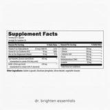 Capsules visibles de Dr. Brighten Saw Palmetto Plus, potentielle régulation des huiles et de l'acné.
