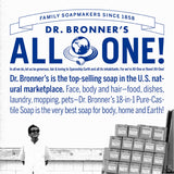 Arômes de menthe, All-One Dr. Bronner's, expérience sensorielle rafraichissante.