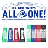 Formule végane et non testee sur animaux All-One, Dr. Bronner's dentifrice.