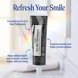 Tube Dr. Bronner's All-One sans fluorure pour routine sans fluor.