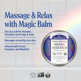 Dr. Bronner’s Baume Magique Baby Sans Parfum douceur pour peaux sensibles.