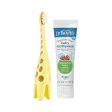 Dr. Brown's brosse girafe poils ultra-doux respectent gencives sensibles.