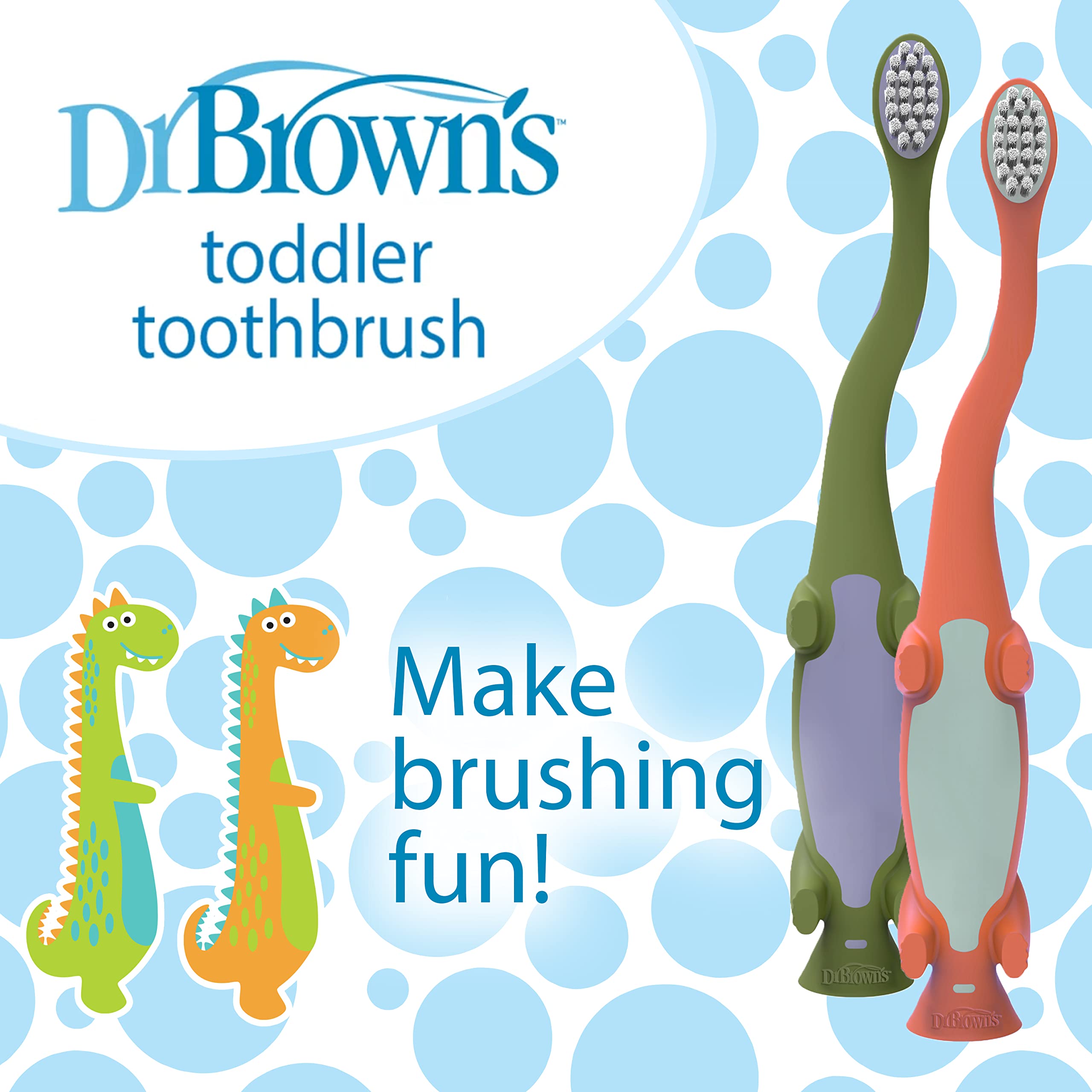 Tête dinosaure Dr. Brown's adaptée pour enfants 1-4 ans.