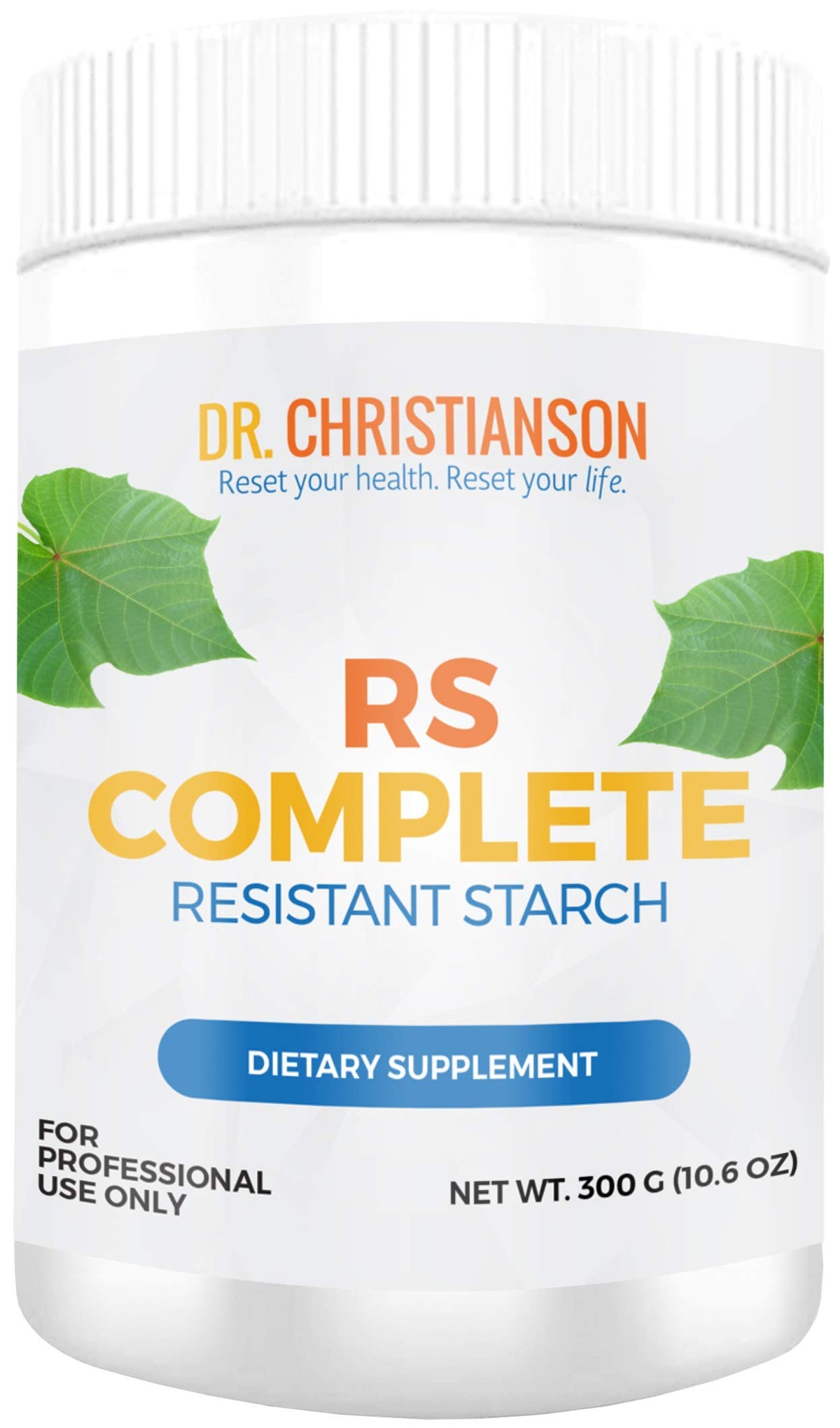 DR.CHRISTIANSON RS Complete: poudre d'amidon résistant à base de banane verte biologique, source de fibres.