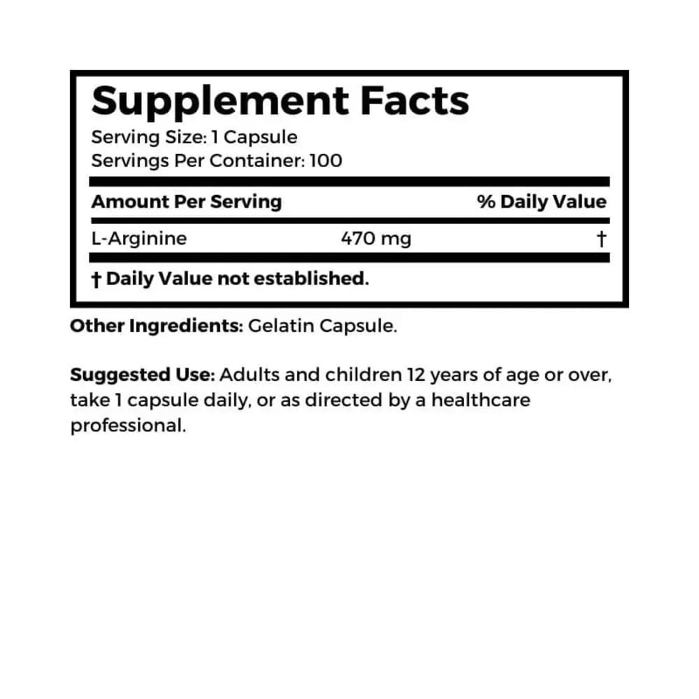 Dr Clark Store Arginine 500 mg – bouchon de sécurité.