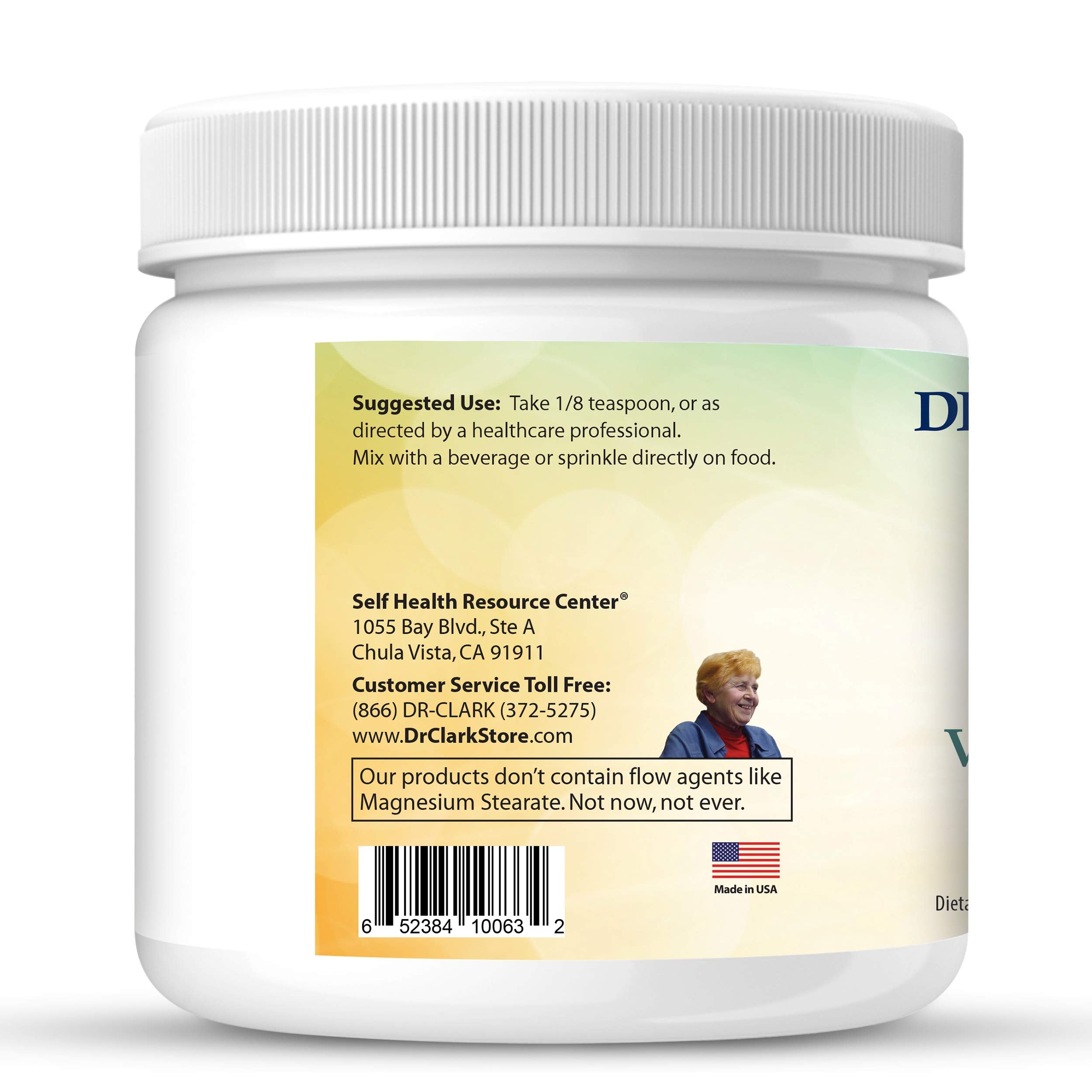 Emballage hermetique de poudre vitamine C Dr Clark Store pour une meilleure conservation