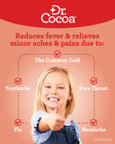 Enfant heureux savoure le goût chocolat Dr. Cocoa.