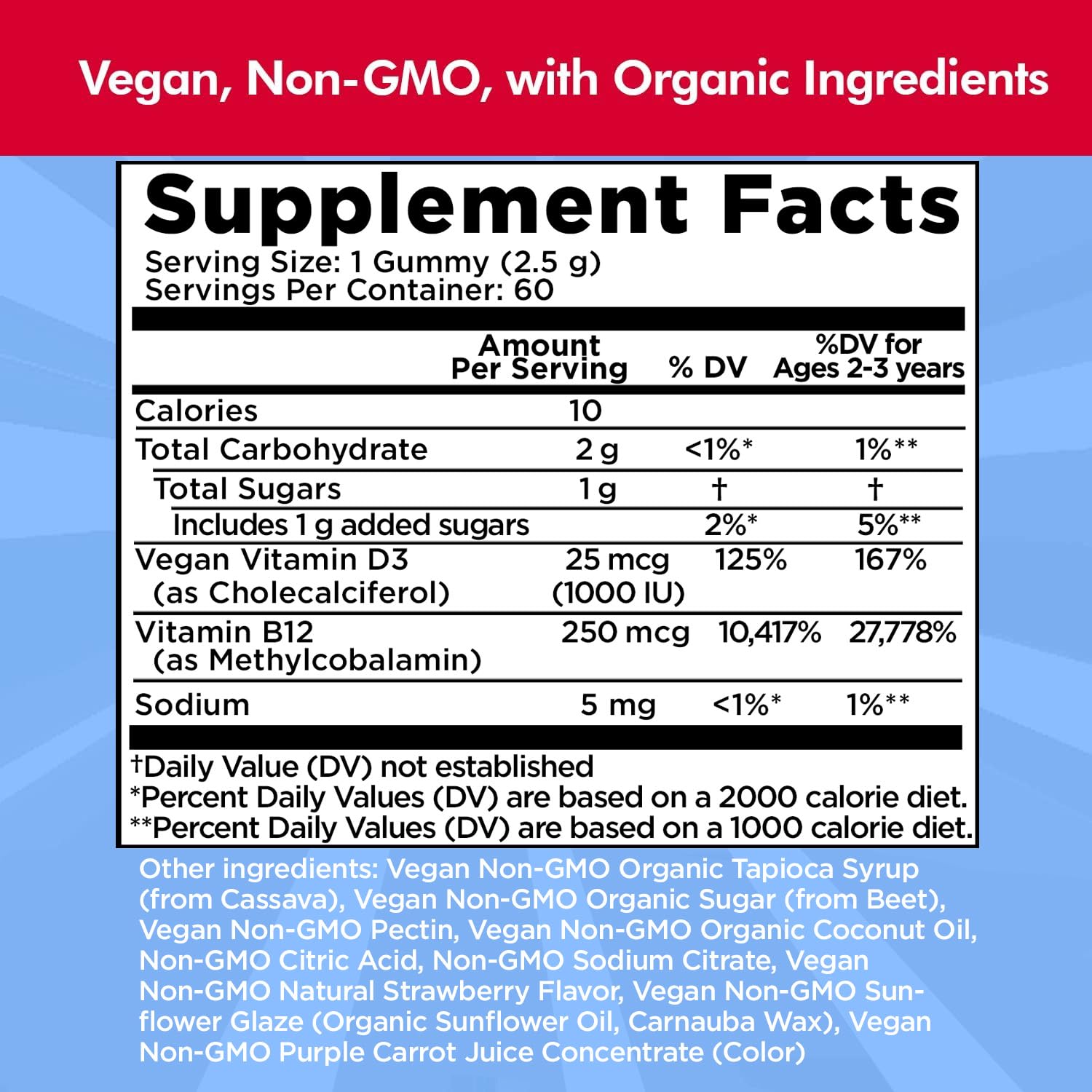 Gommes Dr Danielle D3 B12 vegan sans OGM, consommation responsable