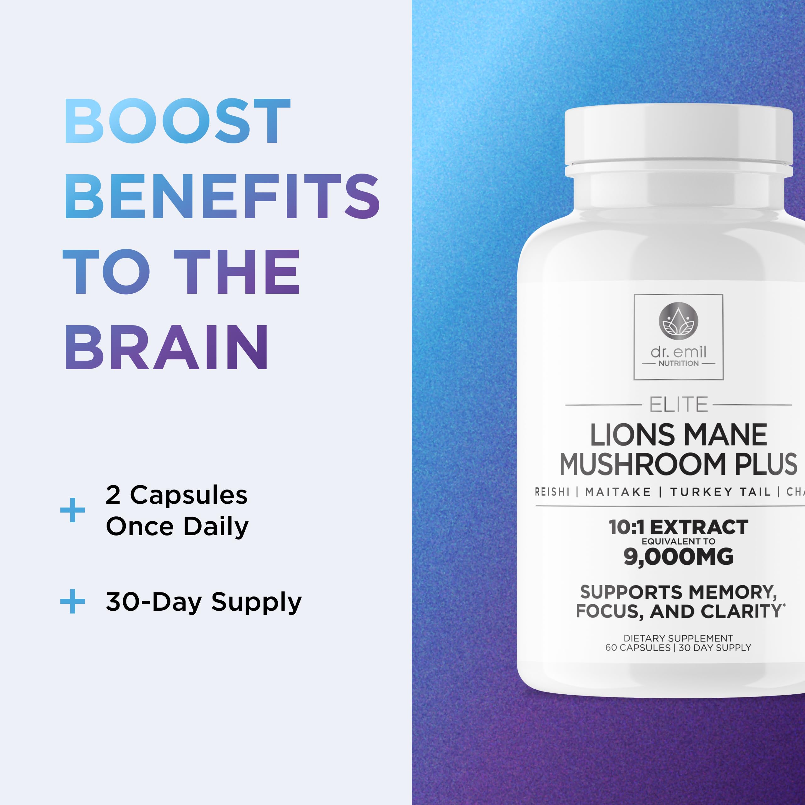 Capsules quotidiennes DR. EMIL NUTRITION favorisant une routine bien-être sans tracas