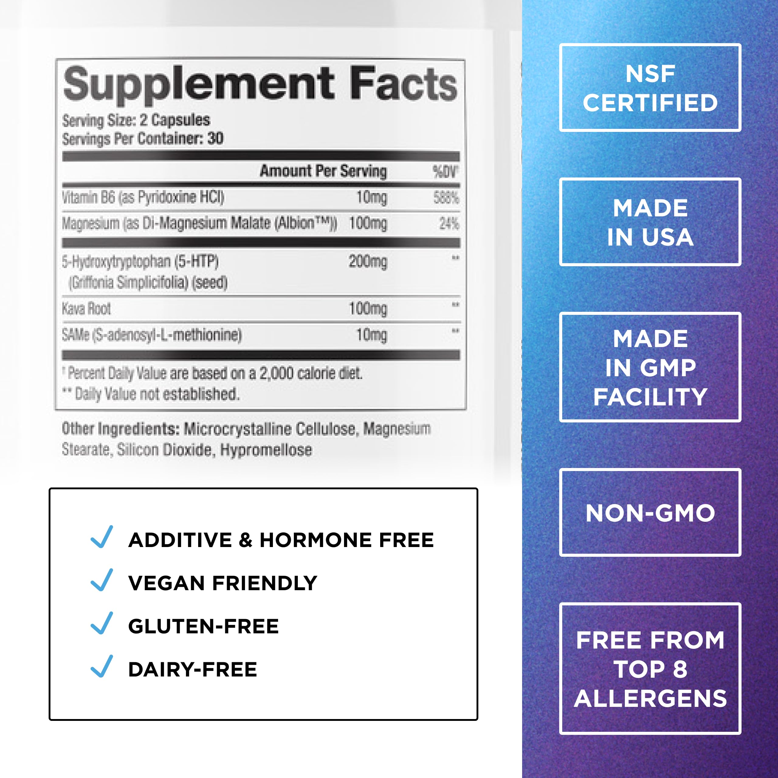 DR. EMIL NUTRITION Elite 5HTP capsules: formulation relaxante pour apaiser les tensions.