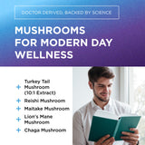 DR. EMIL NUTRITION Elite mélange de 5 champignons pour concentration et immunité potentielle.
