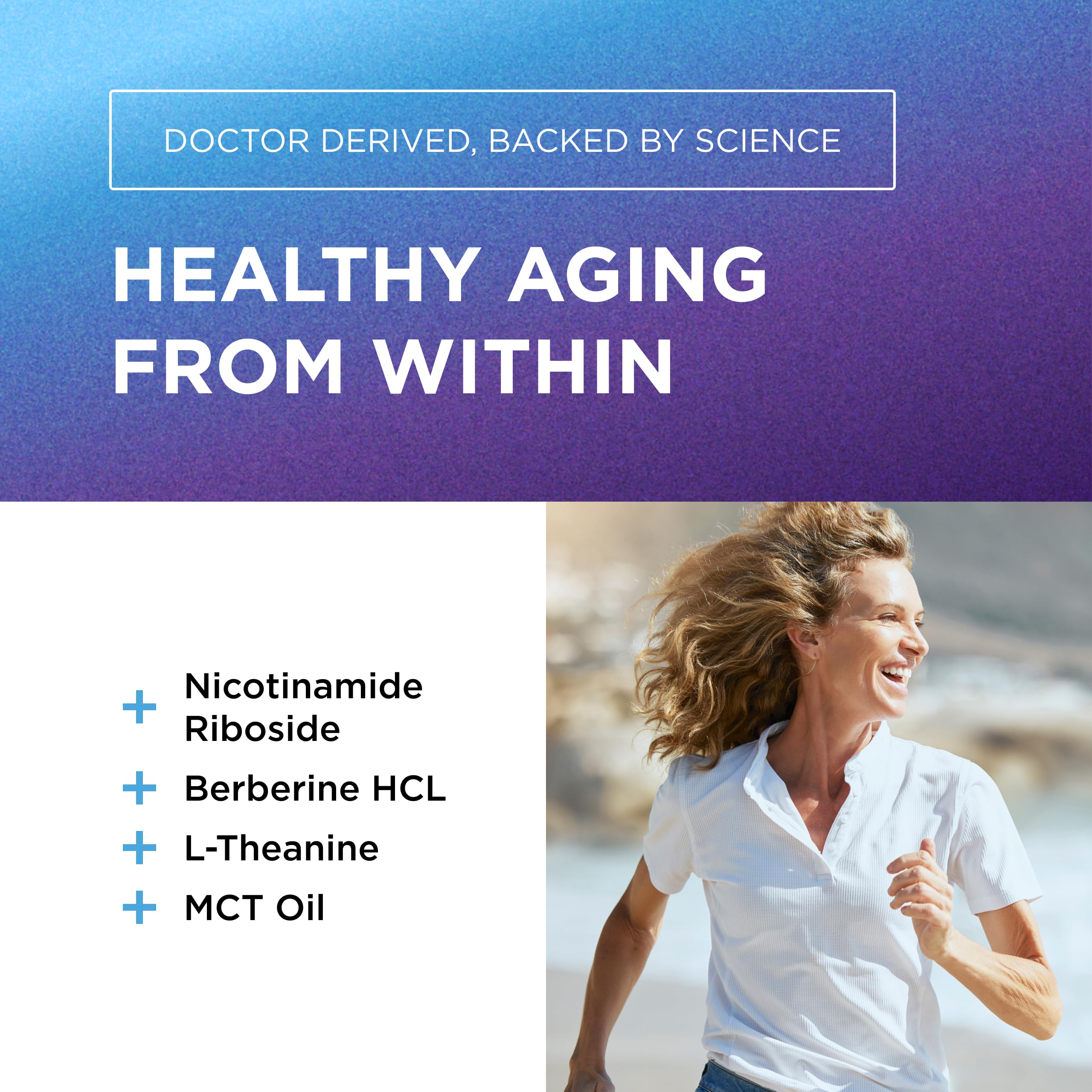 Capsules NAD+ Boost DR. EMIL NUTRITION prêtes à être ajoutées à la routine