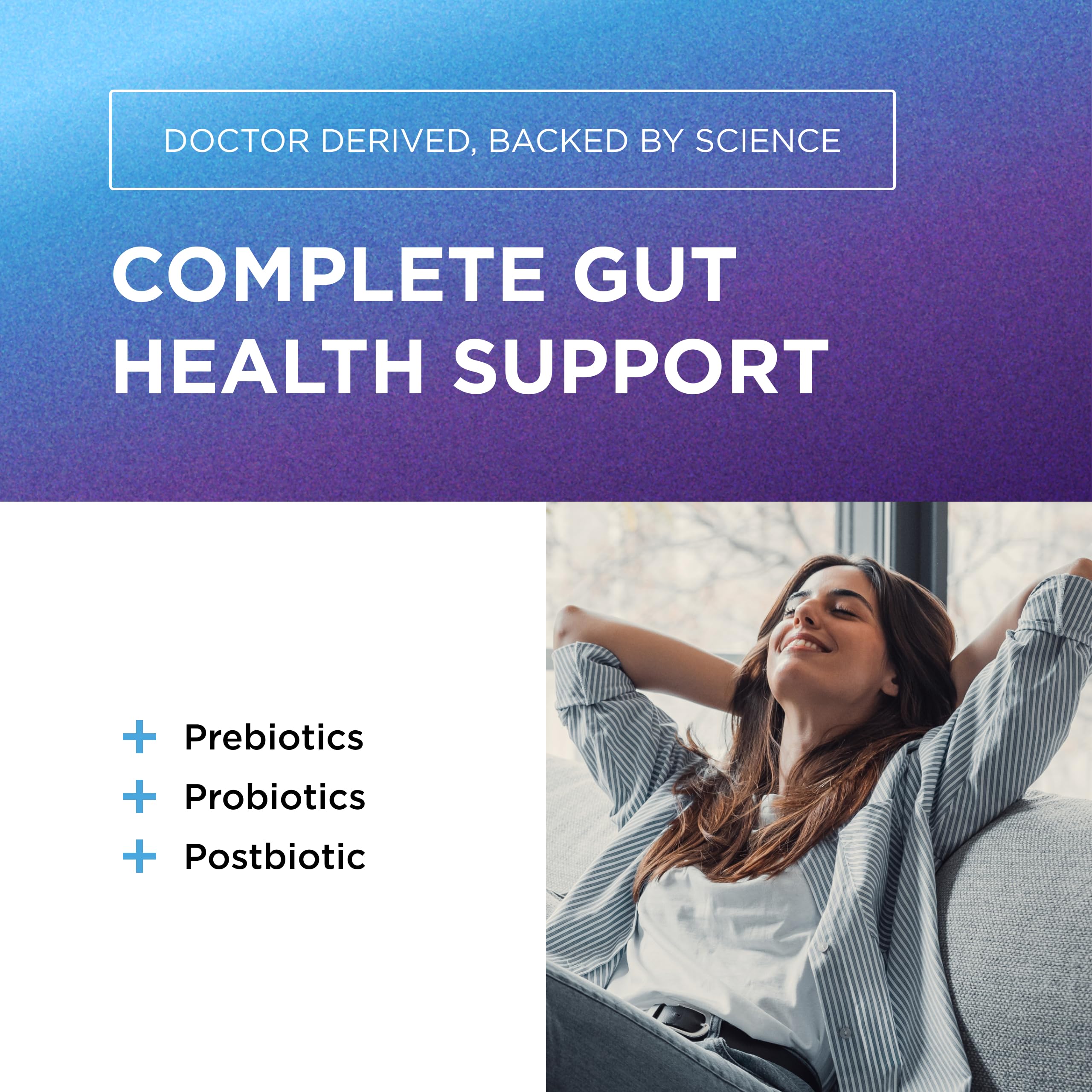 Mélange prébiotique de champignons dans DR. EMIL NUTRITION Total Gut Health Complex, soutien des bactéries bénéfiques.