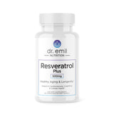 DR. EMIL NUTRITION Resveratrol – bouteille affichée, soutien potentiel au vieillissement sain.