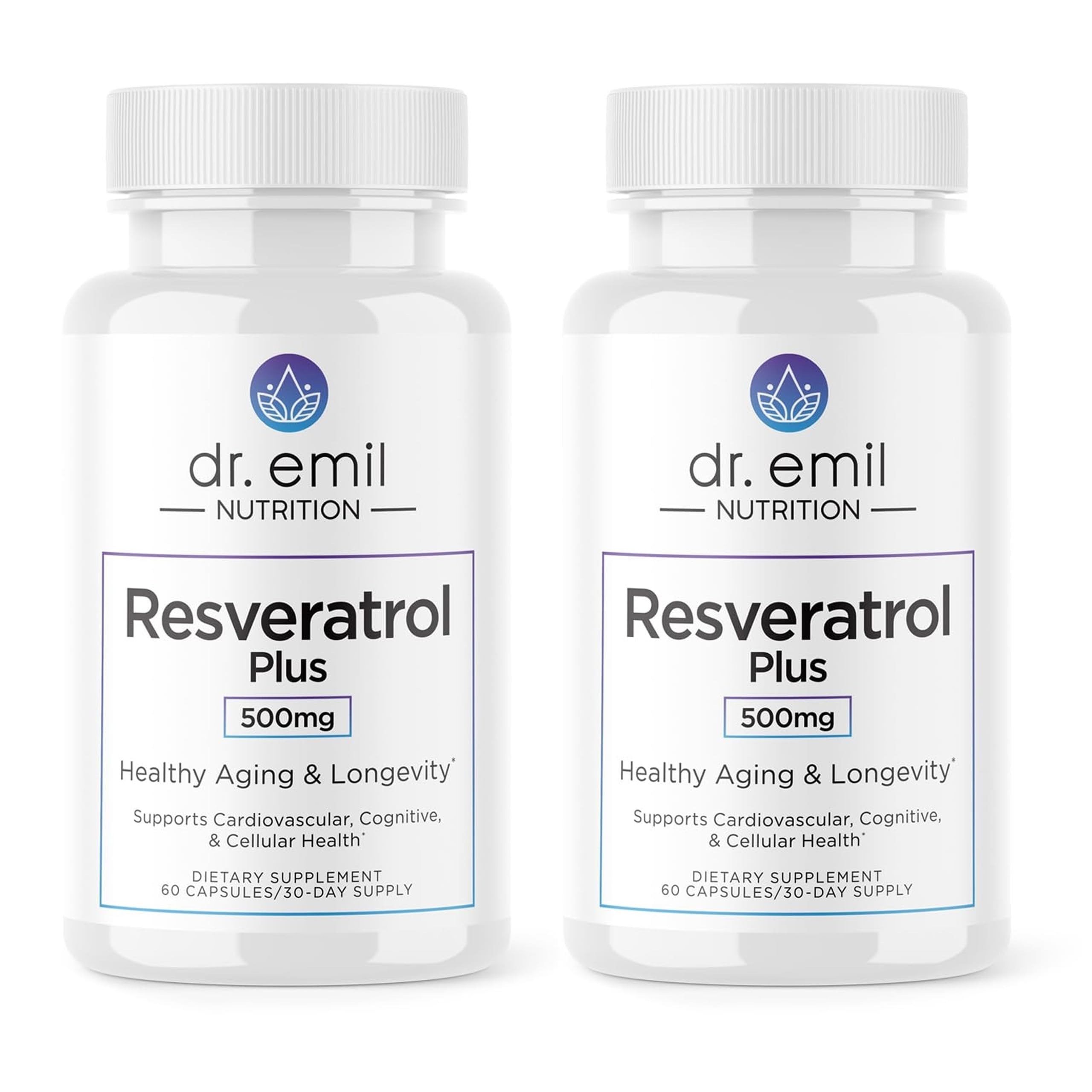 DR. EMIL NUTRITION Resveratrol Plus – bouteille pour soutien au vieillissement sain
