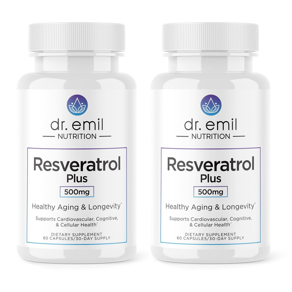 DR. EMIL NUTRITION Resveratrol Plus – bouteille pour soutien au vieillissement sain