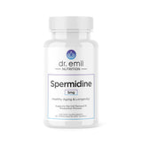 DR. EMIL NUTRITION Spermidine 5 mg – bouteille visible, soutien potentiel à la vitalité.