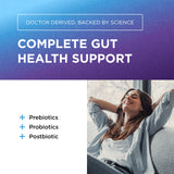 Capsules Total Gut Health Complex ouvertes, DR. EMIL NUTRITION montre texture et forme pratique.