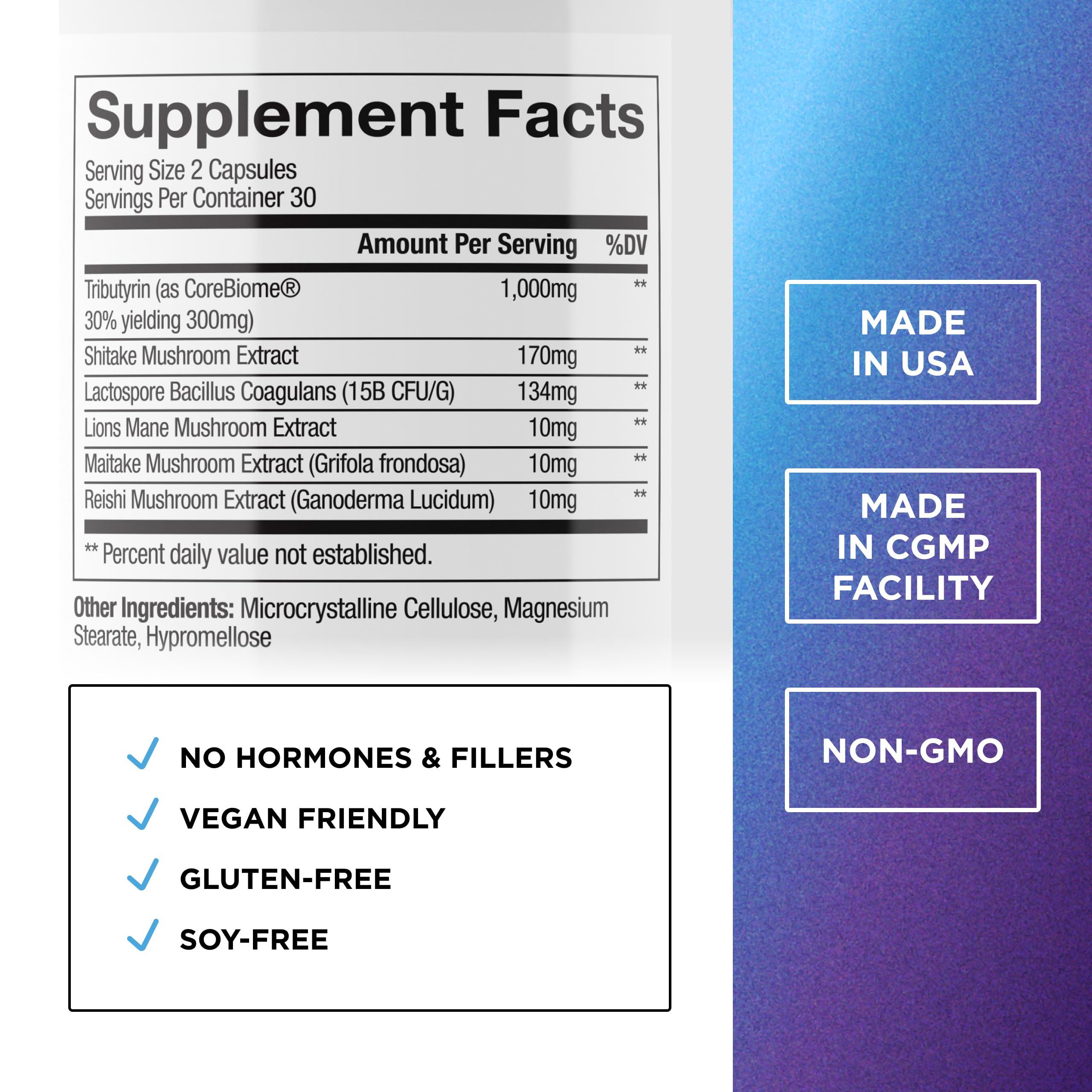 Capuchon de la bouteille DR. EMIL NUTRITION Total Gut Health Complex, accès rapide.