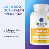 Postbiotique CoreBiome DR. EMIL NUTRITION Total Gut Health Complex, action renforcée.