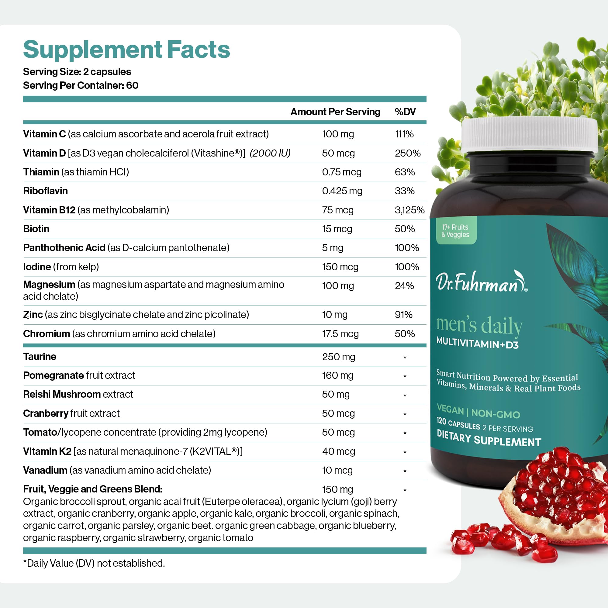 Dr. Fuhrman – formule végane sans OGM et additifs.