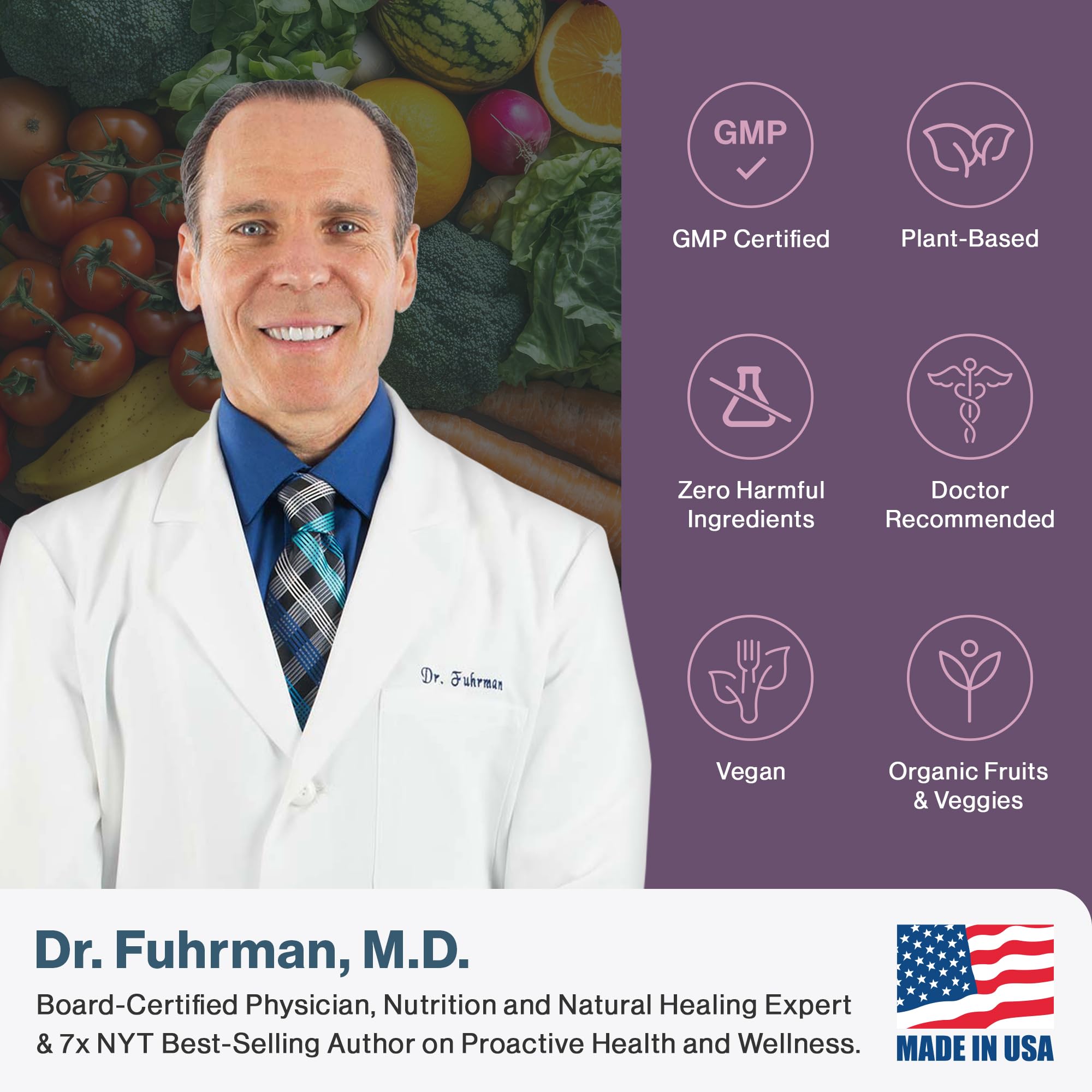Dr. Fuhrman Sans OGM – étiquette claire, qualité et pureté.