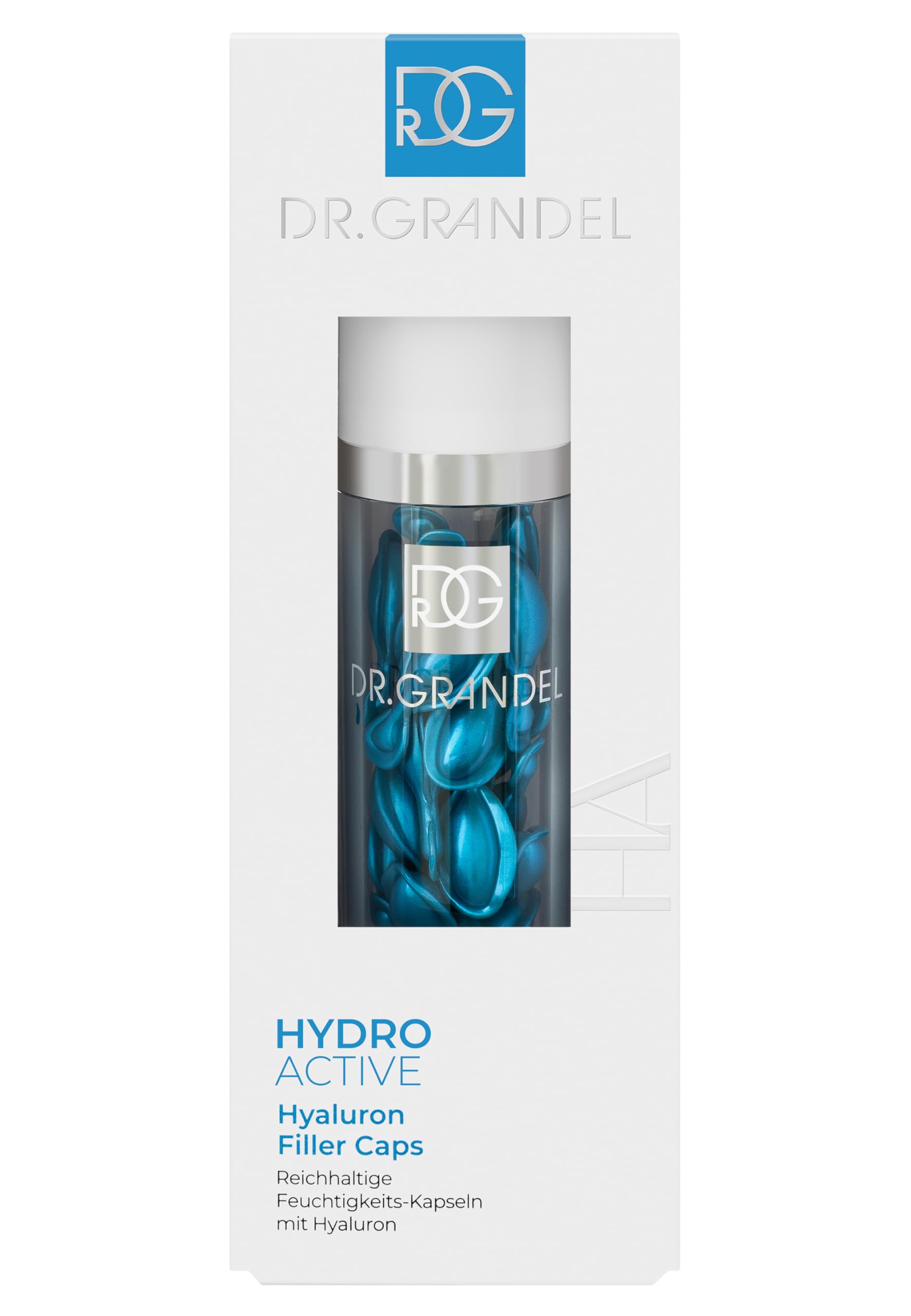 Dr. Grandel HYDRO ACTIVE Hyaluron Filler Caps – emballage et utilisation simples