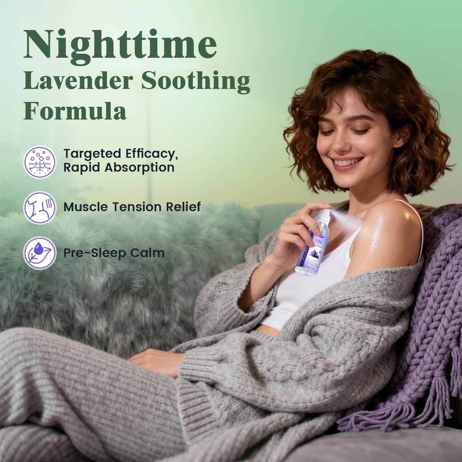 Dr.Herbarius huile magnésium lavande nuit, favorise détente et sommeil potentiel.