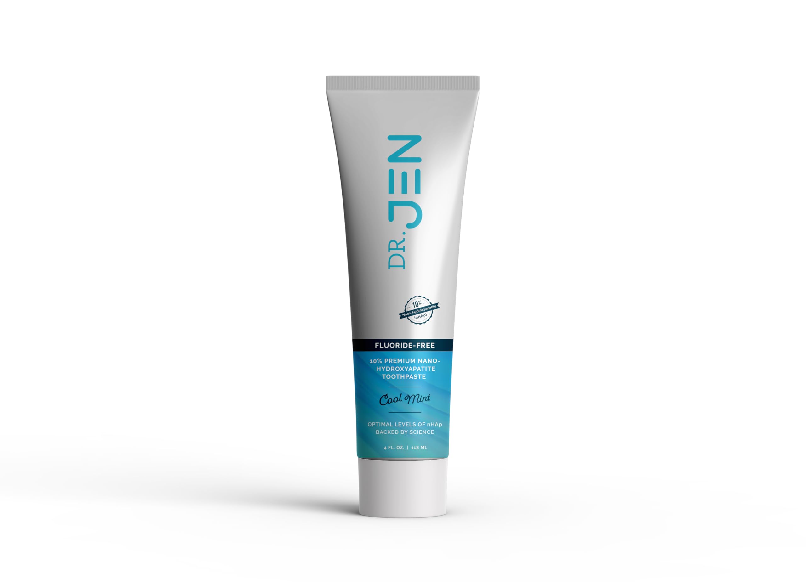 Dr Jen Pâte dentifrice nano-hydroxyapatite 10% menthe fraîche, sans fluor, utilisation quotidienne