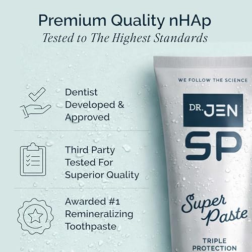 Dr Jen Super Paste icône nano-hydroxyapatite, amélioration potentielle de l'émail.