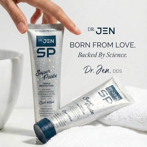 Dr Jen Super Paste soin dents sensibles lors du brossage.