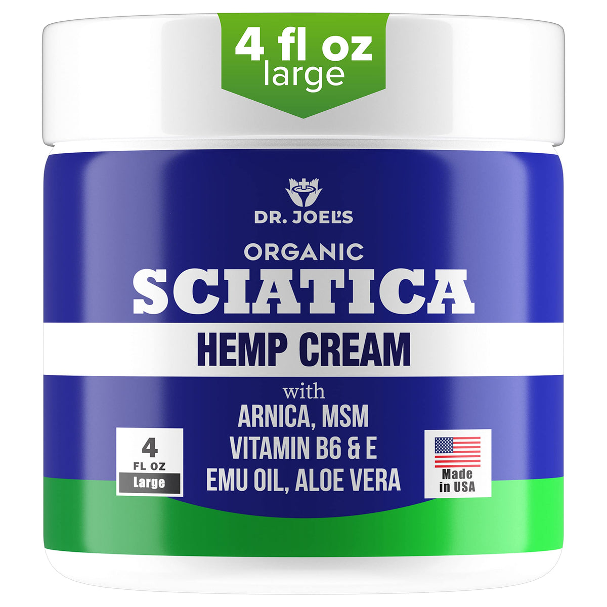 Crème Dr. JOEL'S Sciatique en pot 120 ml, soulagement ciblé potentiel.