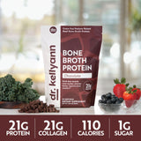 Dr. Kellyann poudre chocolat pour boisson chaude rapide et rassasiante.