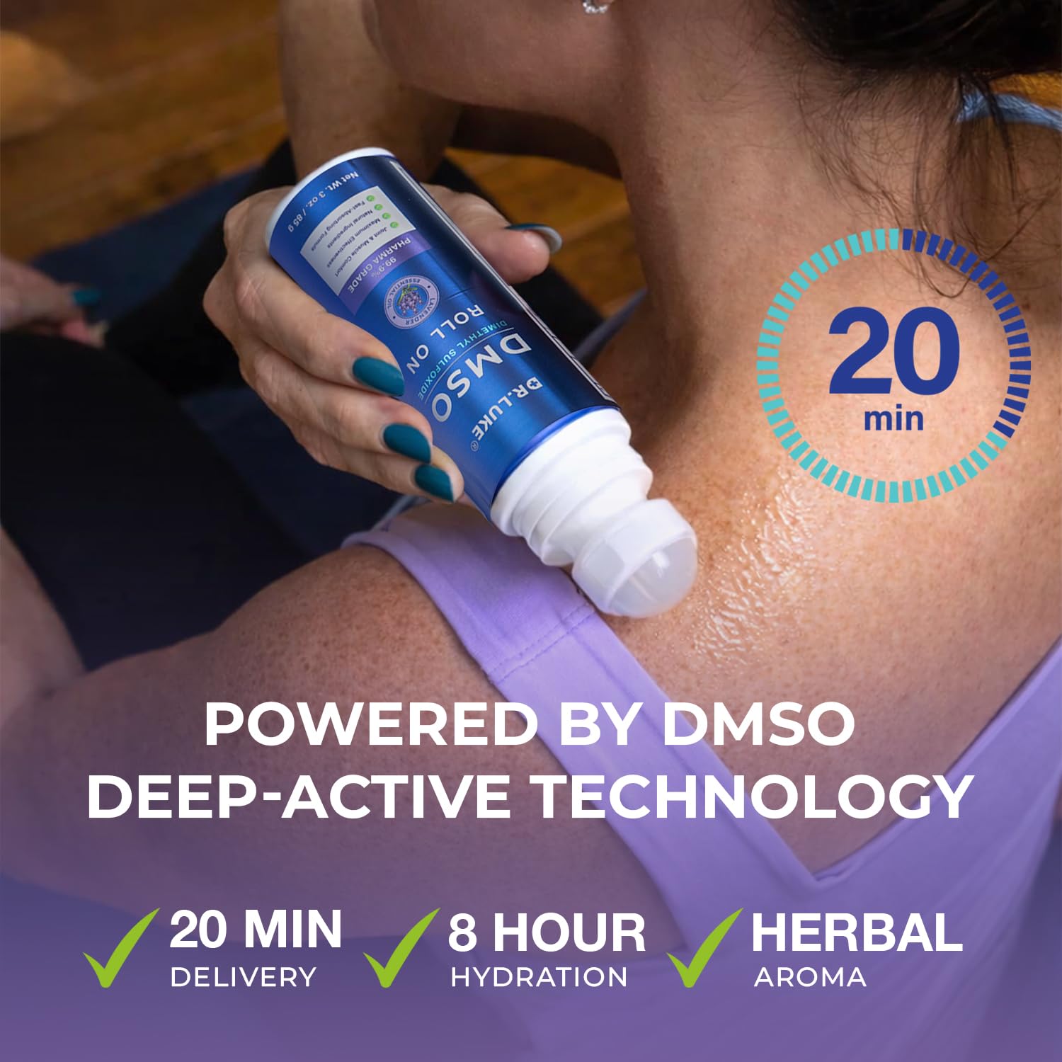 Dr. Luke DMSO Roll-On Format portable: pratique en déplacement.