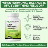 Étiquette DR. MARTIN'S NUTRITION Saw Palmetto - indique l’origine USA et les ingrédients.