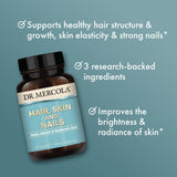 Dr. Mercola Hyaluronique hydratant, peau douce et élasticité
