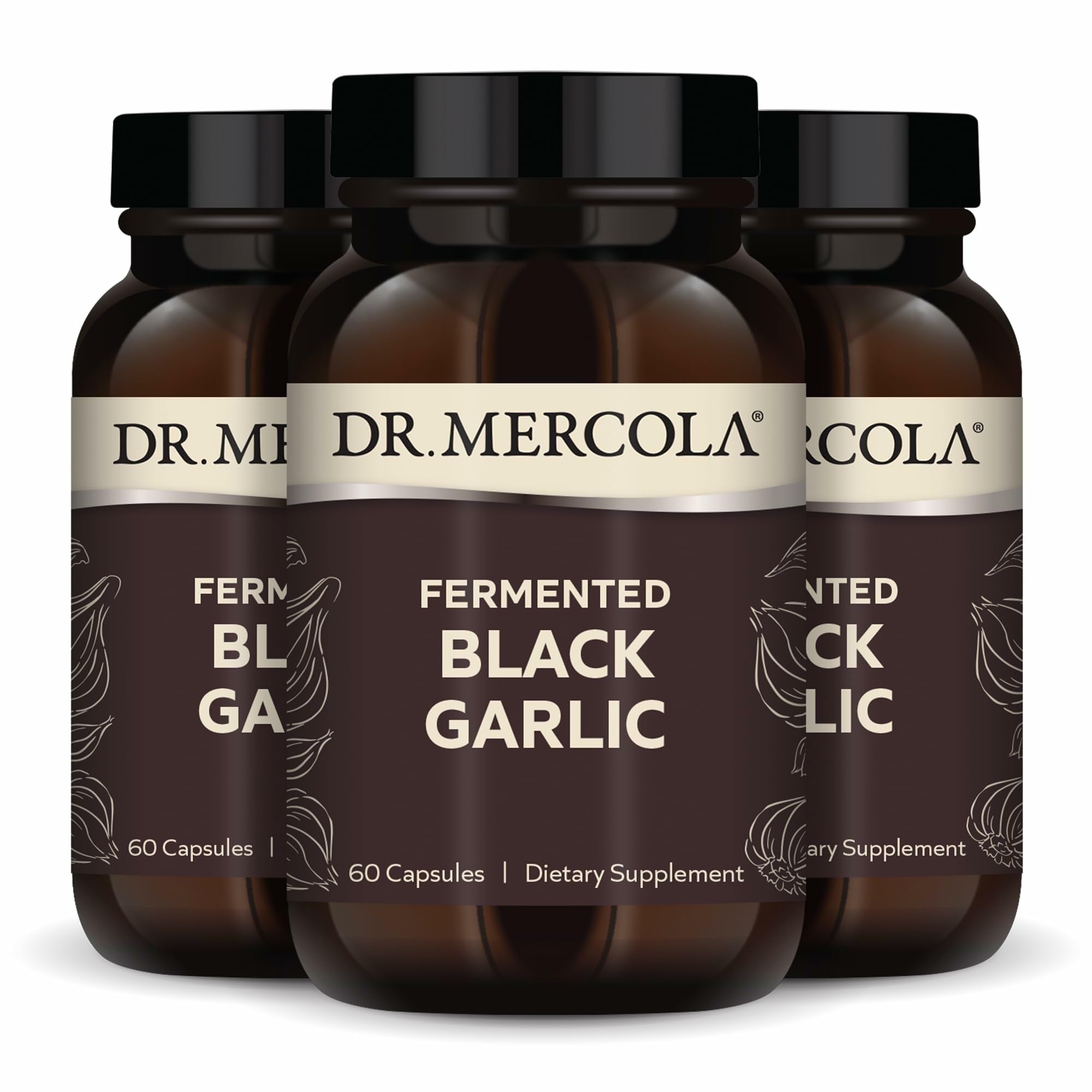 Dr. Mercola Ail noir fermenté – bouteille prête à l'emploi pour soutien immunitaire potentiel