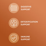 Dr. Mercola ingrédients végétaux comme bardane et fenouil dans la formulation.