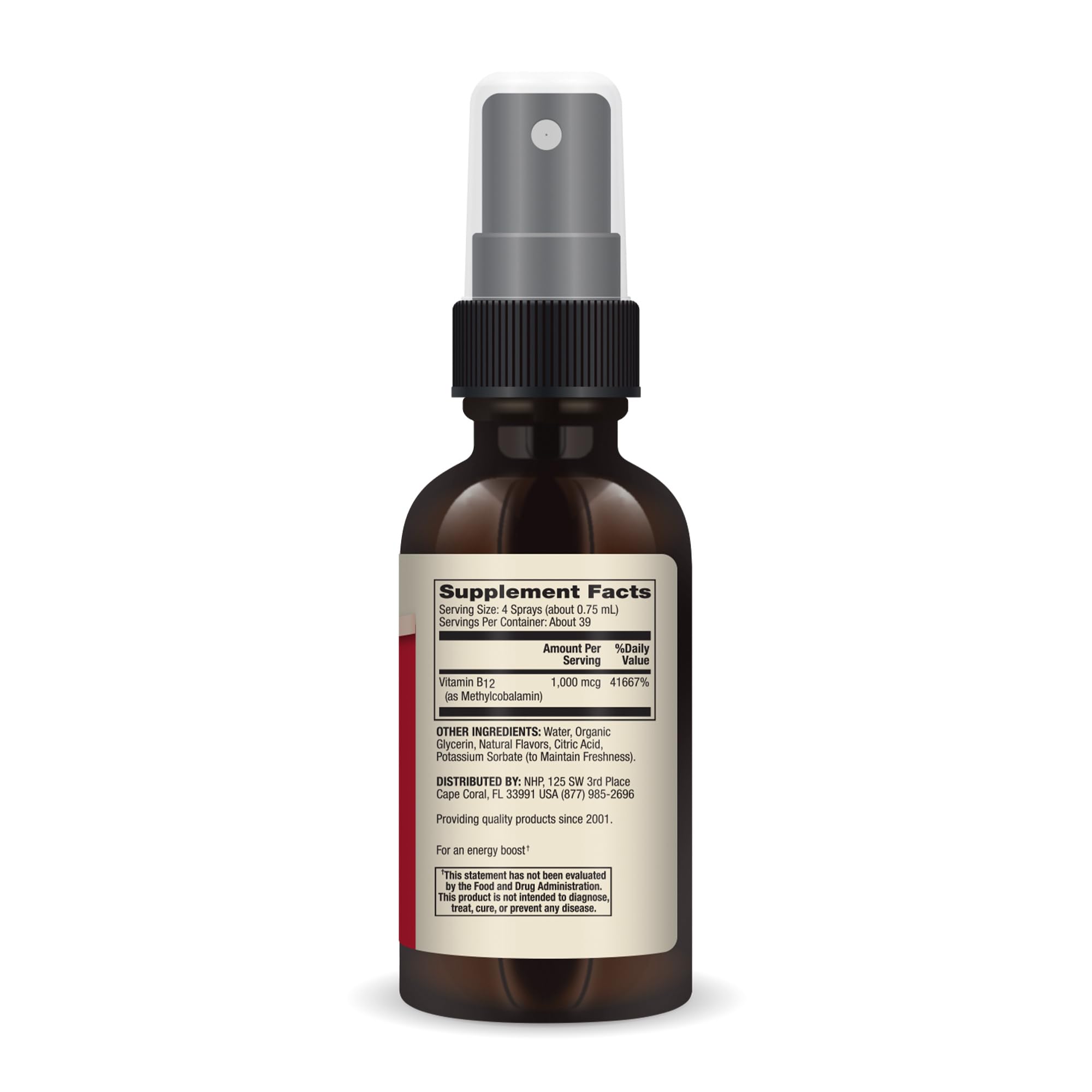 Dr Mercola B12 Methylcobalamine Spray appliquant rapidement une dose précise