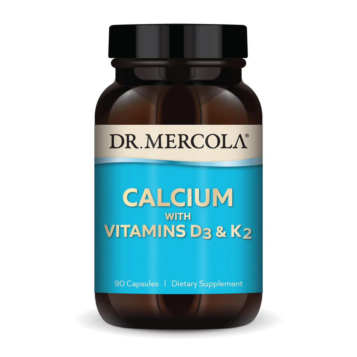 Dr Mercola Calcium D3 K2 en bouteille: capsules pour le soutien des os