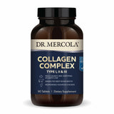 Bouteille Dr. Mercola Collagen Complex prête à soutenir la peau et les tissus conjonctifs.