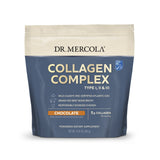 Dr. Mercola Collagen Complexe poudre, flacon, saveur vanille, pour soutenir l’élasticité de la peau.