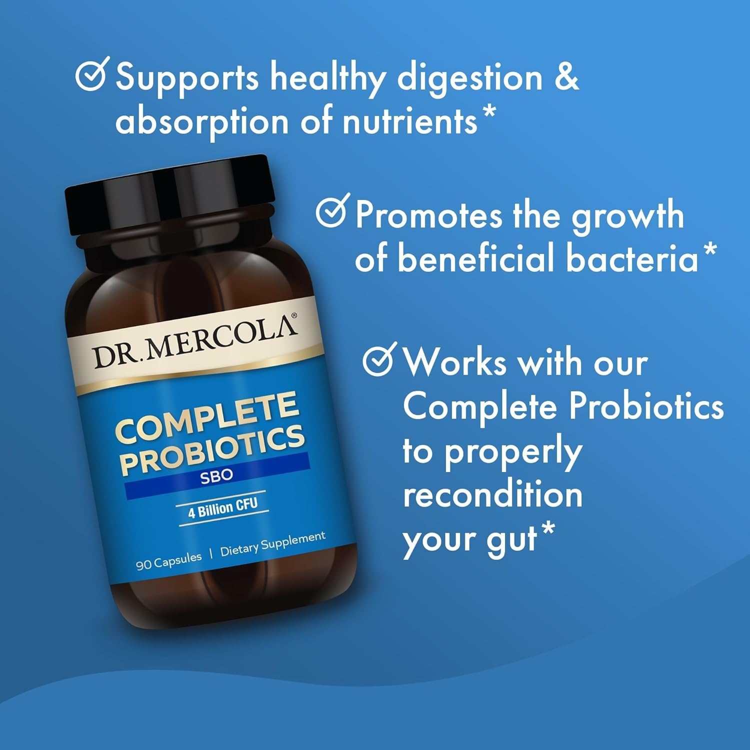 Dr Mercola Probiotiques SBO – ingrédients prébiotiques et probiotiques