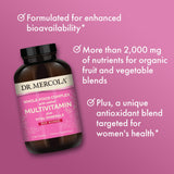 Dr. Mercola Complexe alimentation femmes - ingrédients d'origine végétale : soutien antioxydant potentiels.